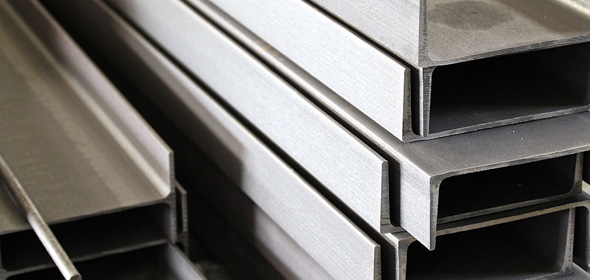 Stacked steel U-shaped profiles, also called C-shaped profiles (channels)